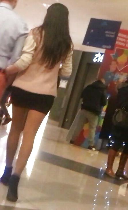 13P Spy mini skirt sexy teens in mall romanian