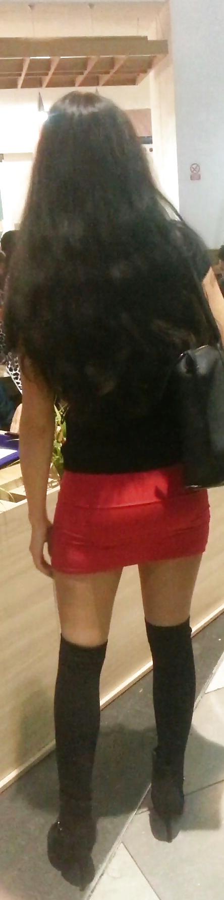 13P Spy mini skirt sexy teens in mall romanian
