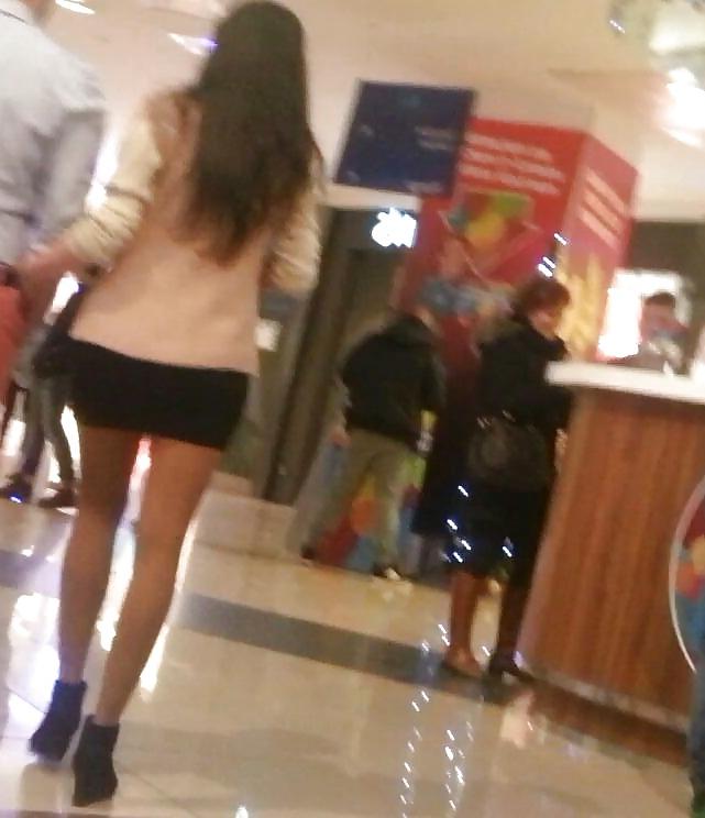 13P Spy mini skirt sexy teens in mall romanian