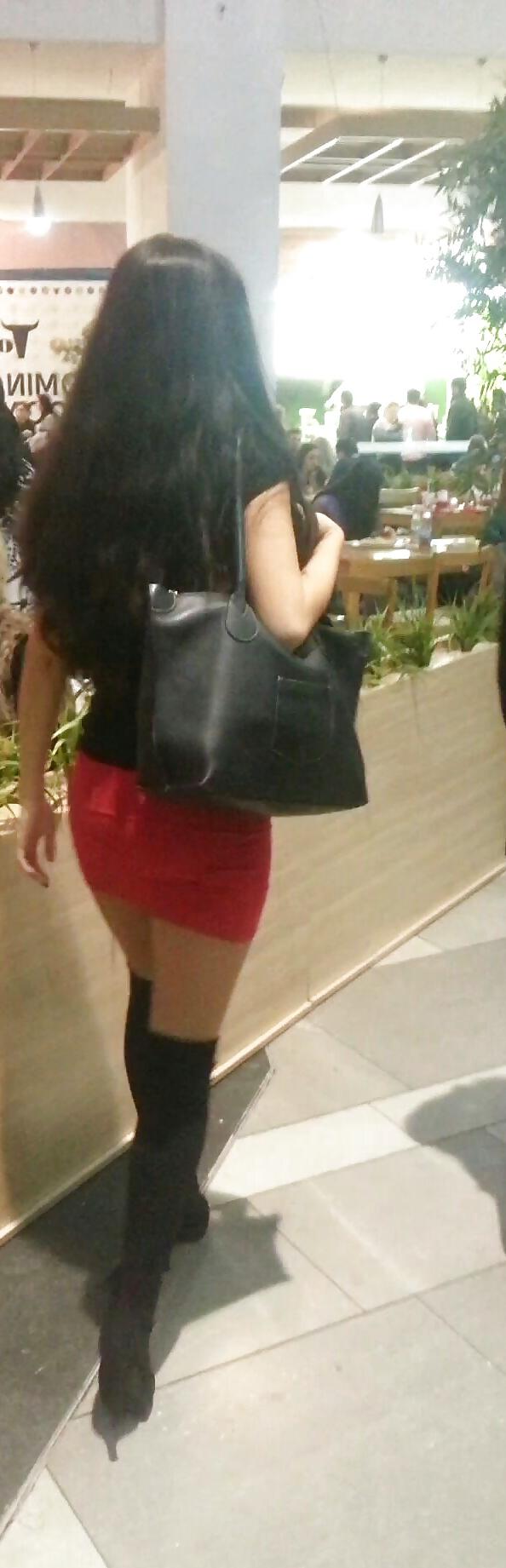 13P Spy mini skirt sexy teens in mall romanian