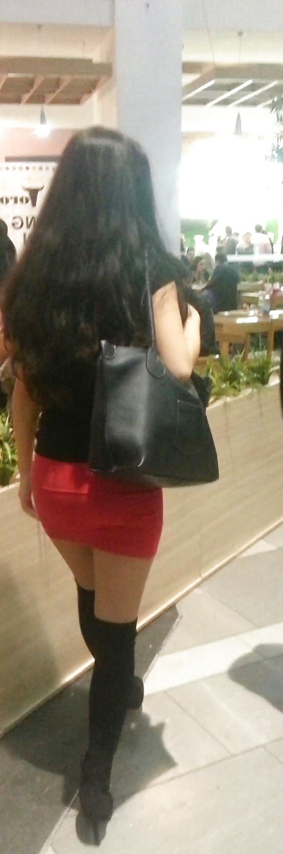 13P Spy mini skirt sexy teens in mall romanian