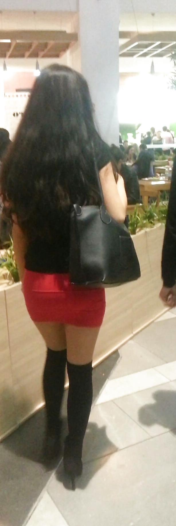 13P Spy mini skirt sexy teens in mall romanian