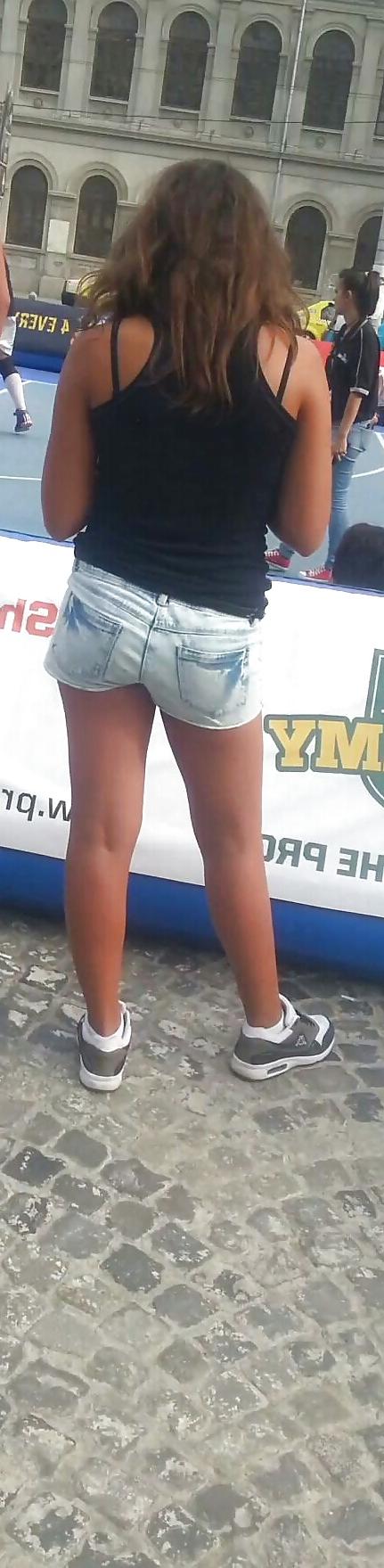 13P Spy sexy hot teens ass jeans shorts romanian