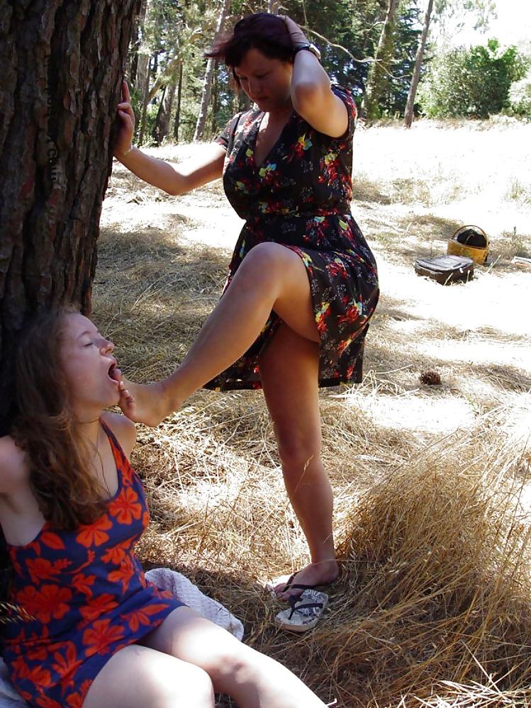 25P Foot lesbians - mistress and slave