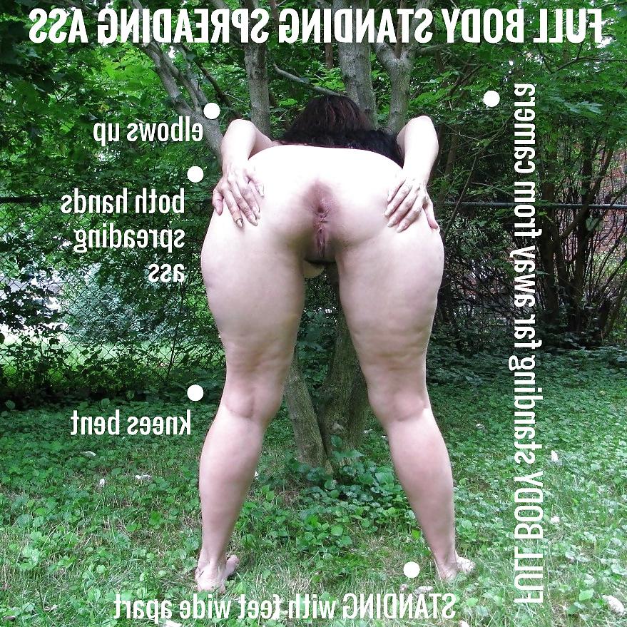 25P How to take a FULL BODY standing spreading ass photo