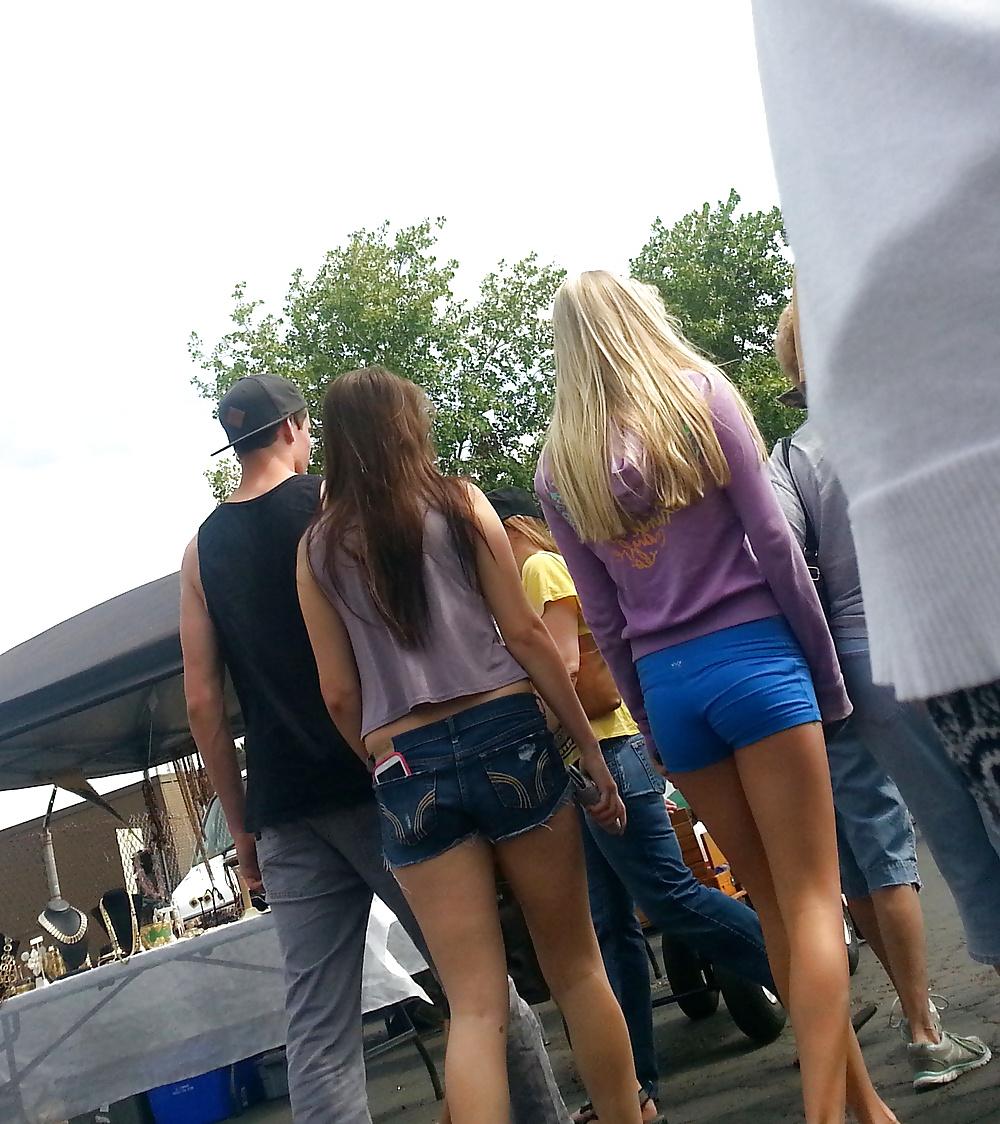 13P Teens in short shorts