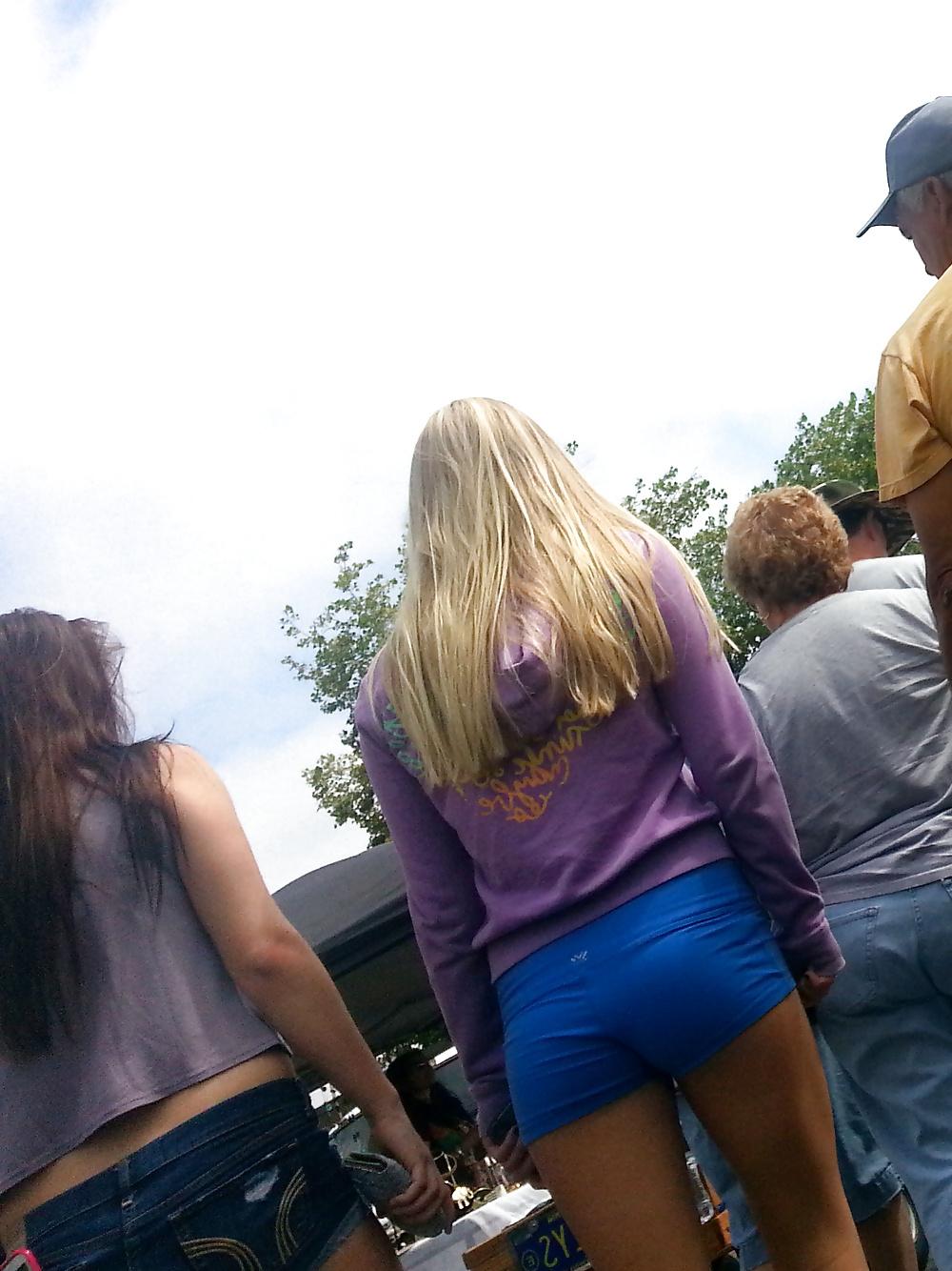 13P Teens in short shorts