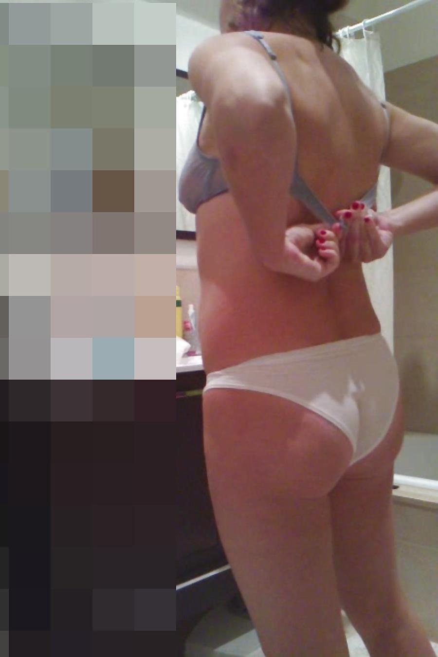 8P Ramdom pics my wife in white panties 1