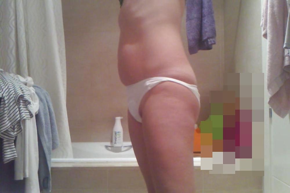 8P Ramdom pics my wife in white panties 1