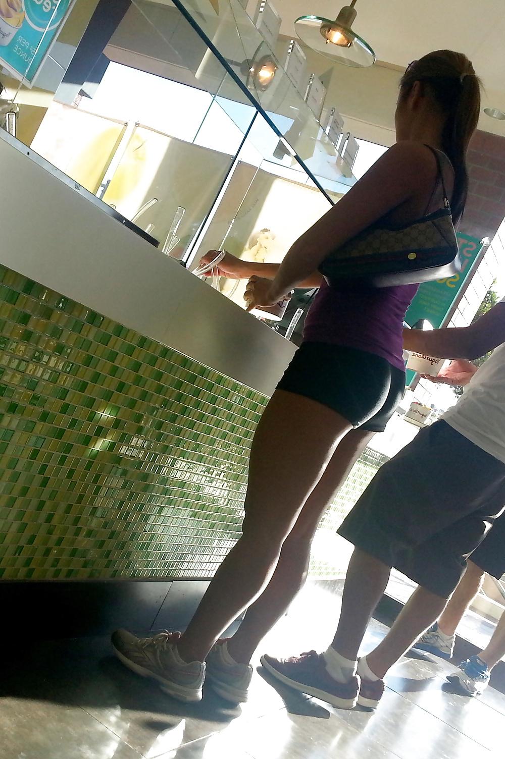 10P Tight ass tiny shorts