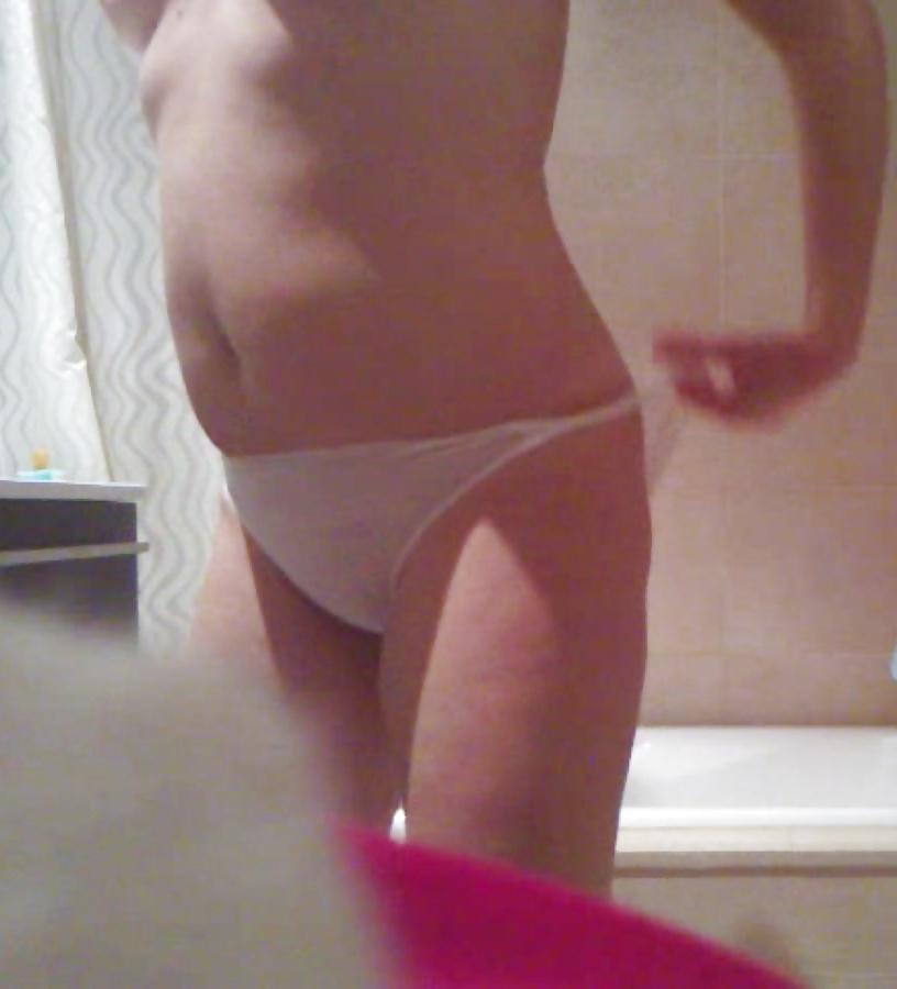 7P Random pics my wife in white panties 2