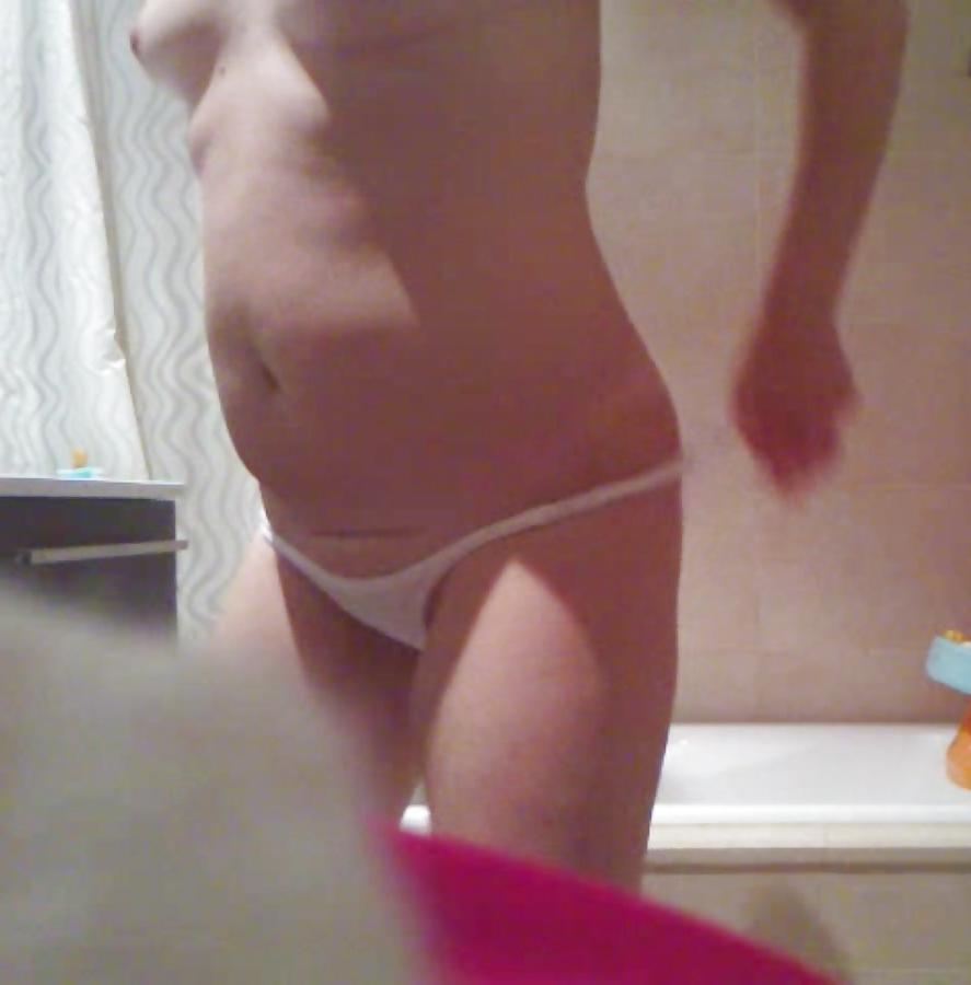 7P Random pics my wife in white panties 2