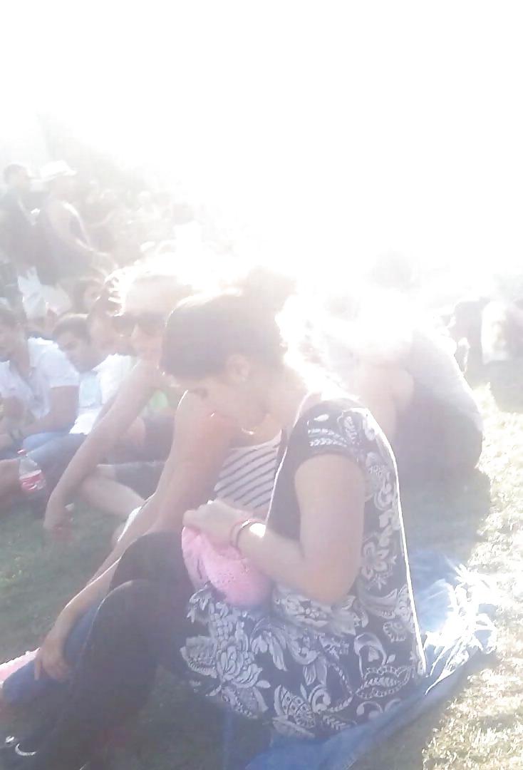 25P Spy sexy women in green grass romanian