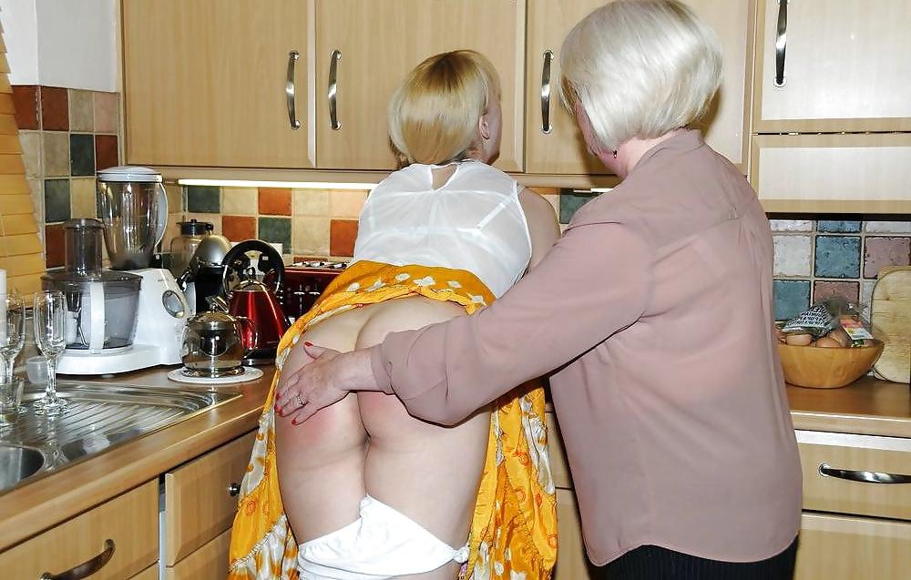 23P White panties 2:Disciplined in the kitchen.