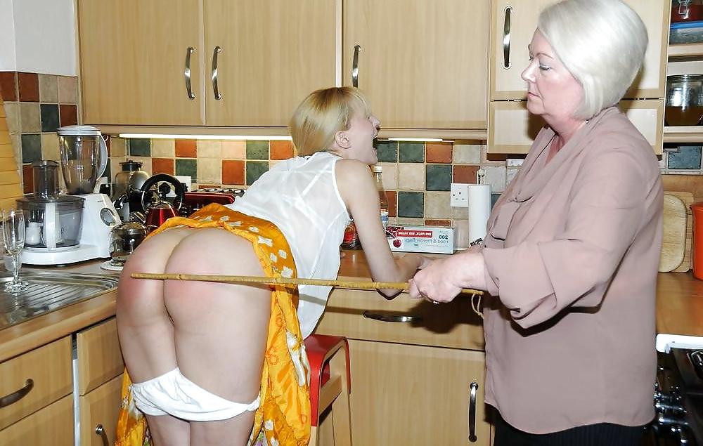 23P White panties 2:Disciplined in the kitchen.