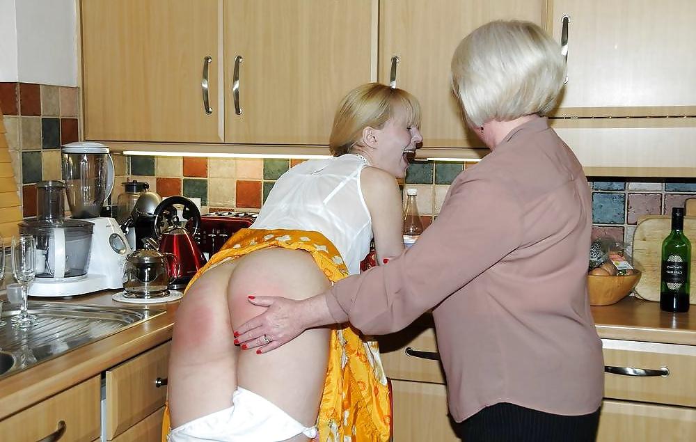 23P White panties 2:Disciplined in the kitchen.