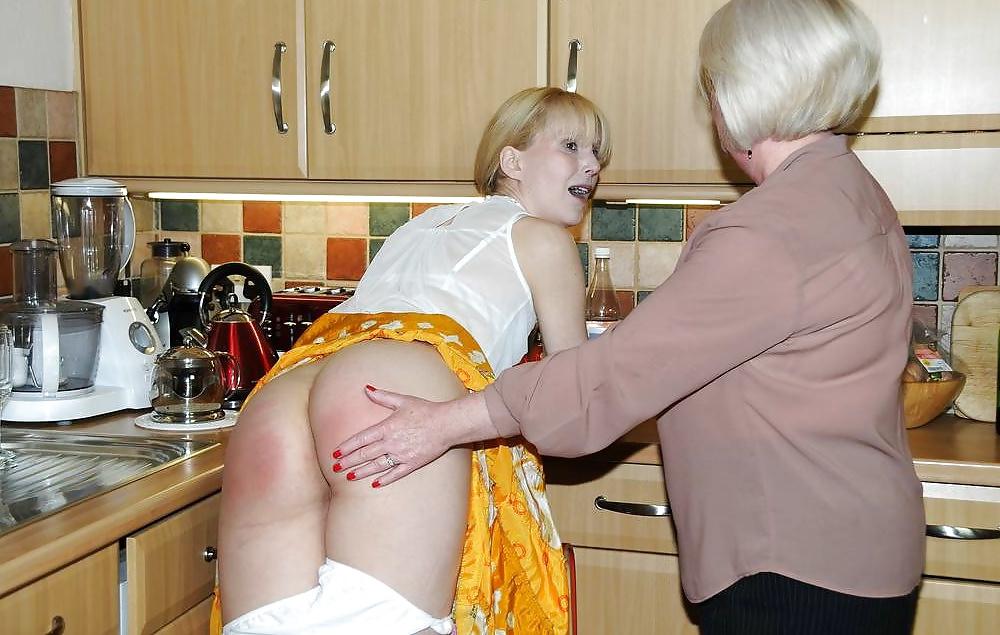 23P White panties 2:Disciplined in the kitchen.