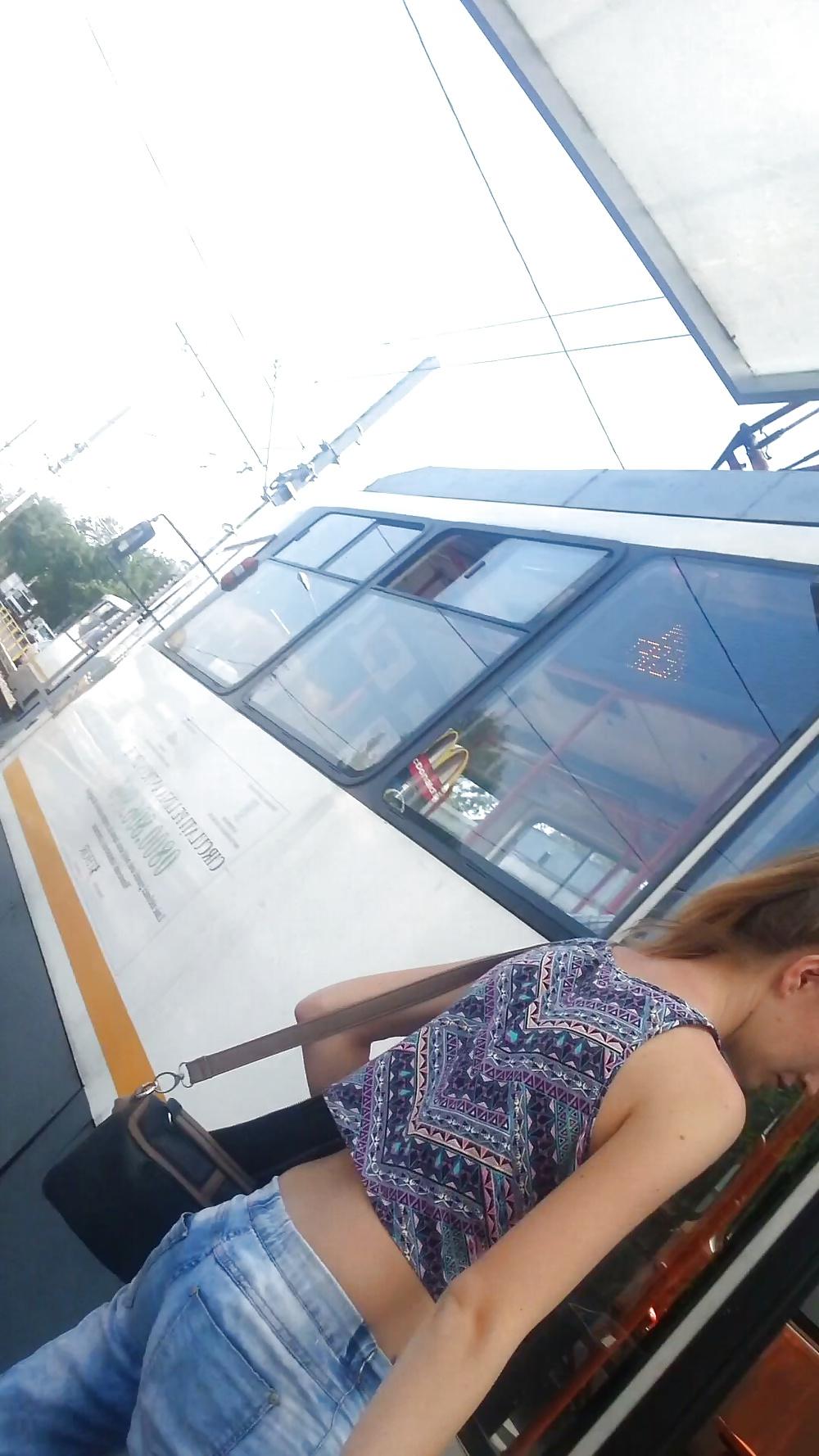 9P Spy sexy teens ass in station romanian