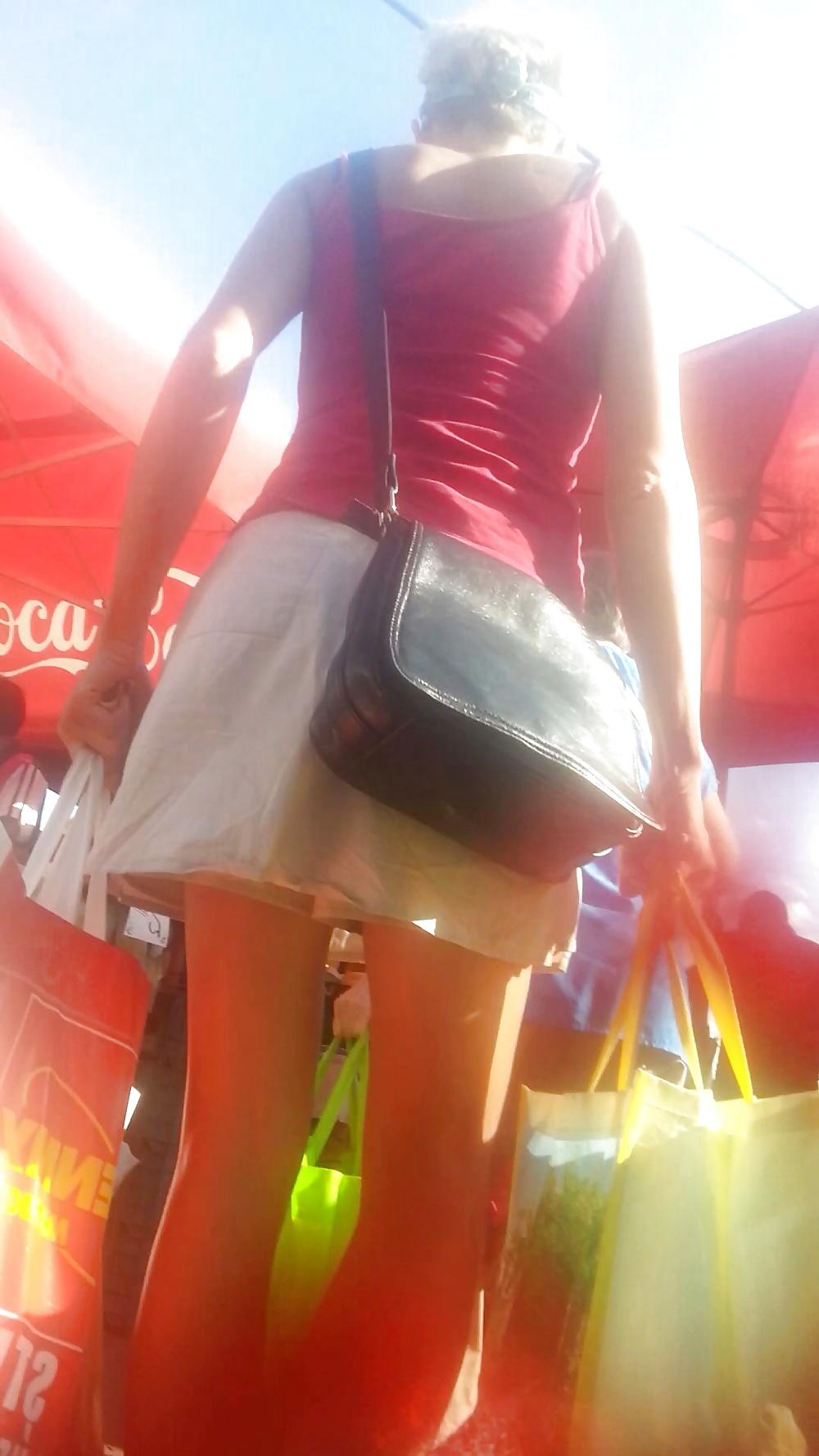 10P Spy sexy mature skirt and feet romanian