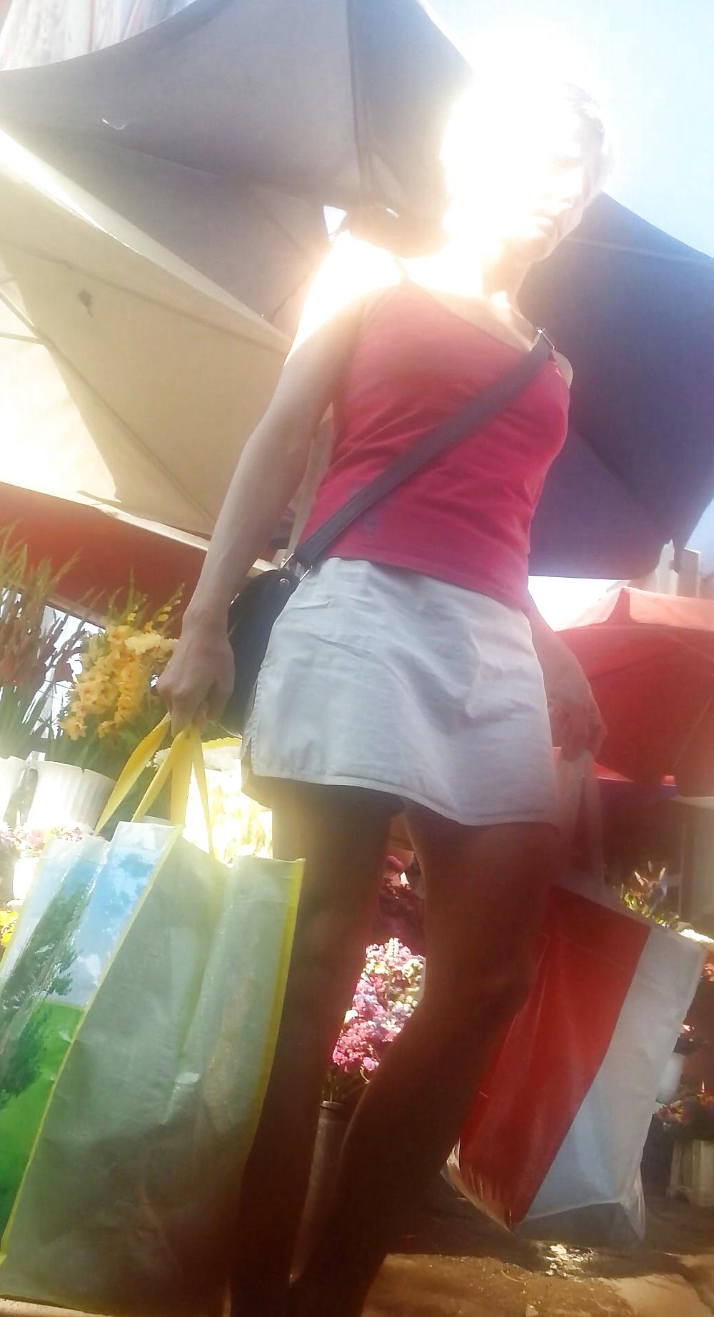 10P Spy sexy mature skirt and feet romanian