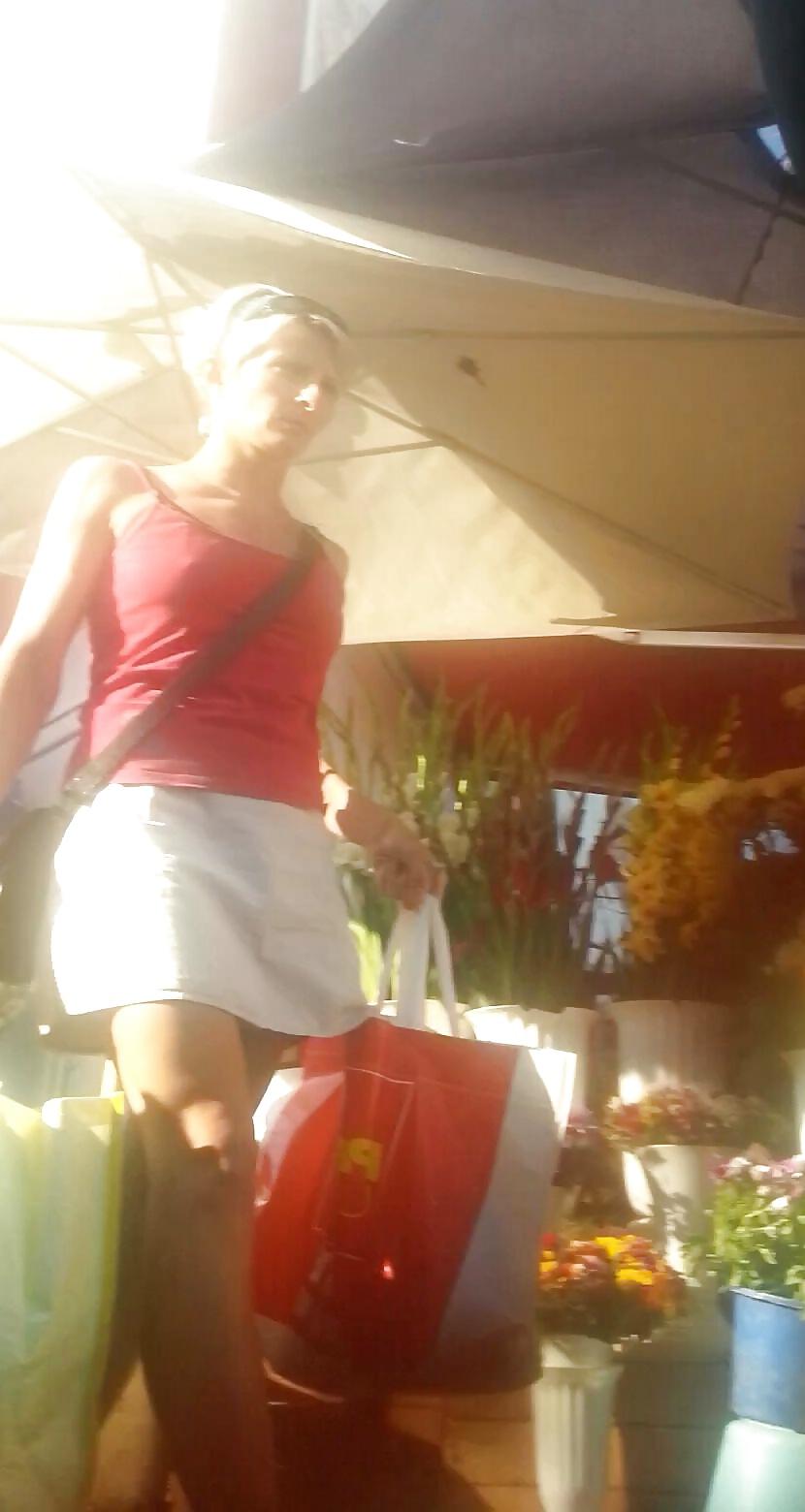10P Spy sexy mature skirt and feet romanian