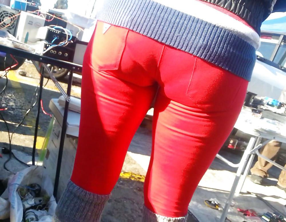 8P Spy sexy jeans red mature romanian