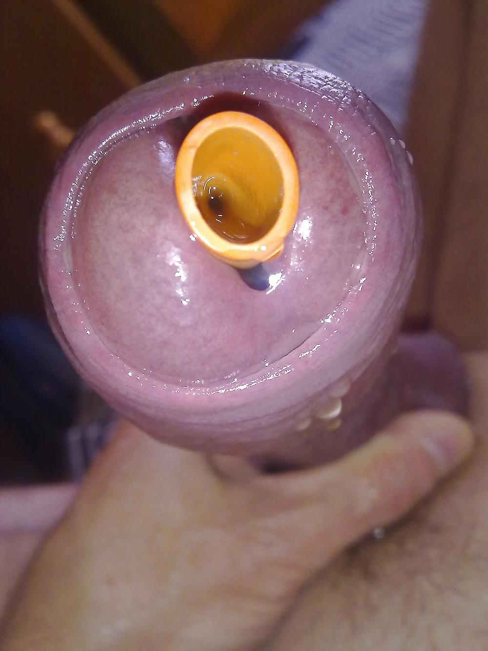 25P CloseUps of My Stretched-Open Cock Slit: Down The Glans