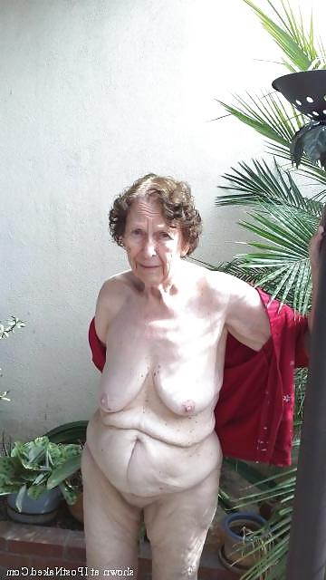 13P Old granny on the patio