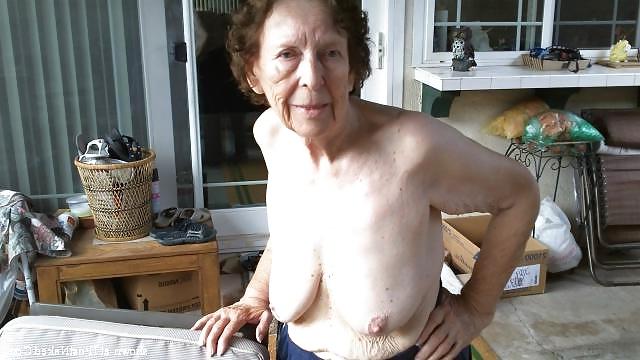 13P Old granny on the patio