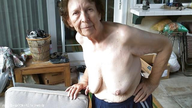 13P Old granny on the patio