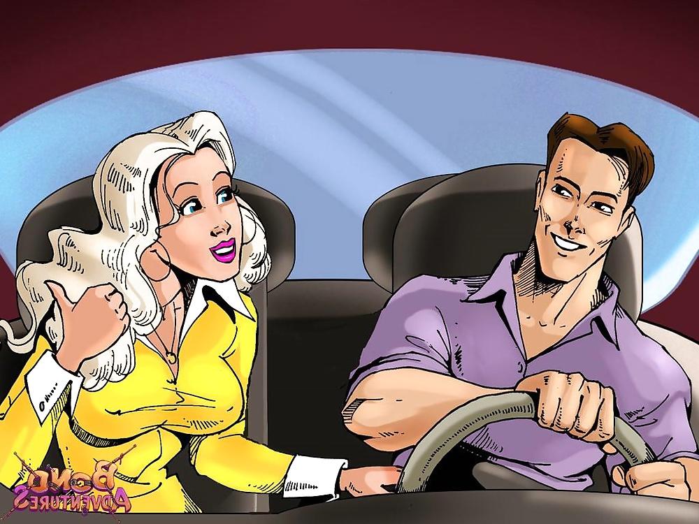 12P White panties 28:Comix hitch hiker.