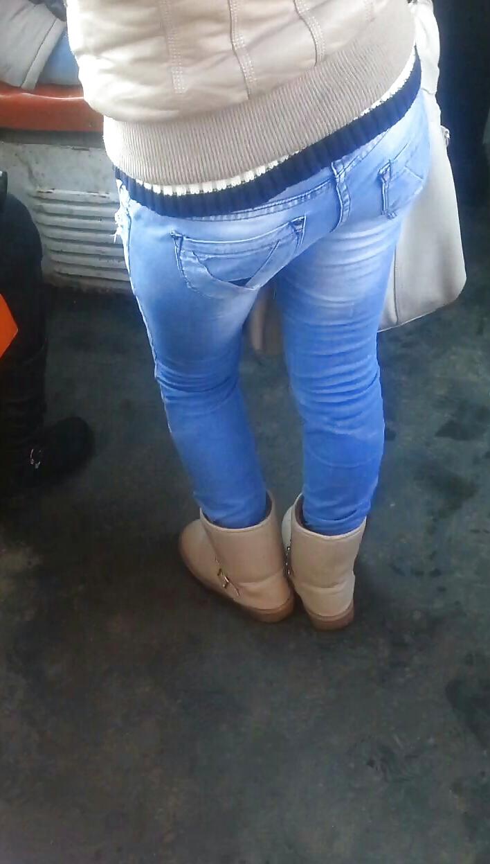 14P Spy sexy girl teens ass in tram romanian
