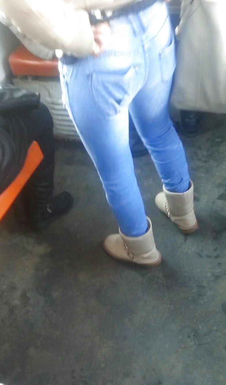 14P Spy sexy girl teens ass in tram romanian