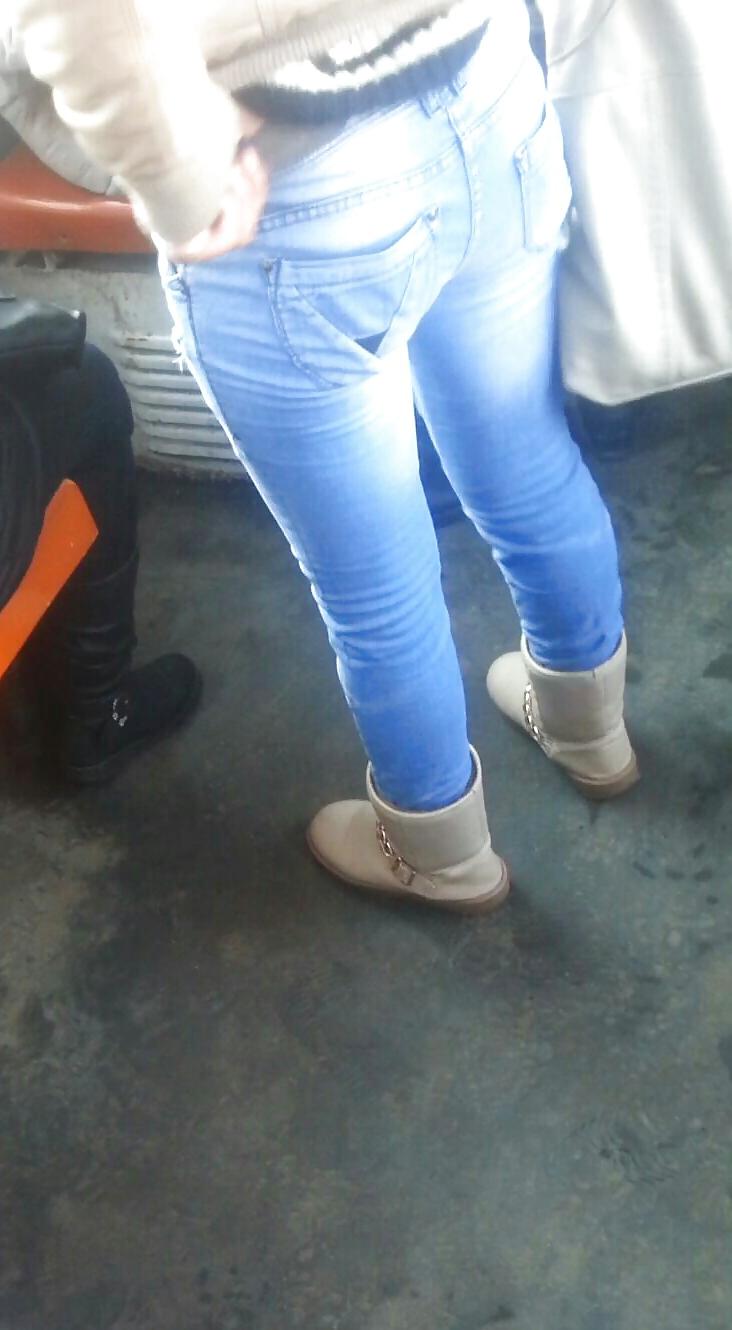 14P Spy sexy girl teens ass in tram romanian