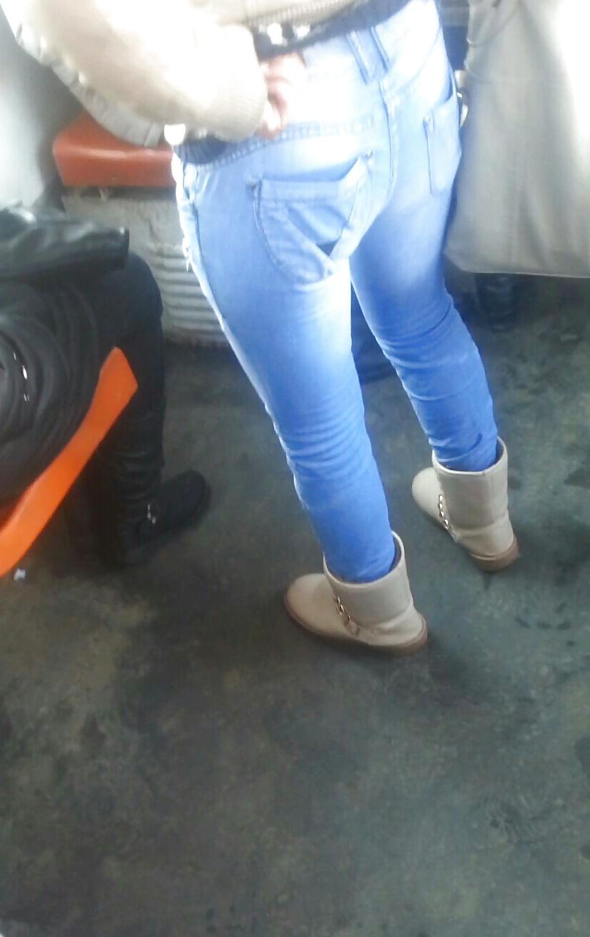 14P Spy sexy girl teens ass in tram romanian