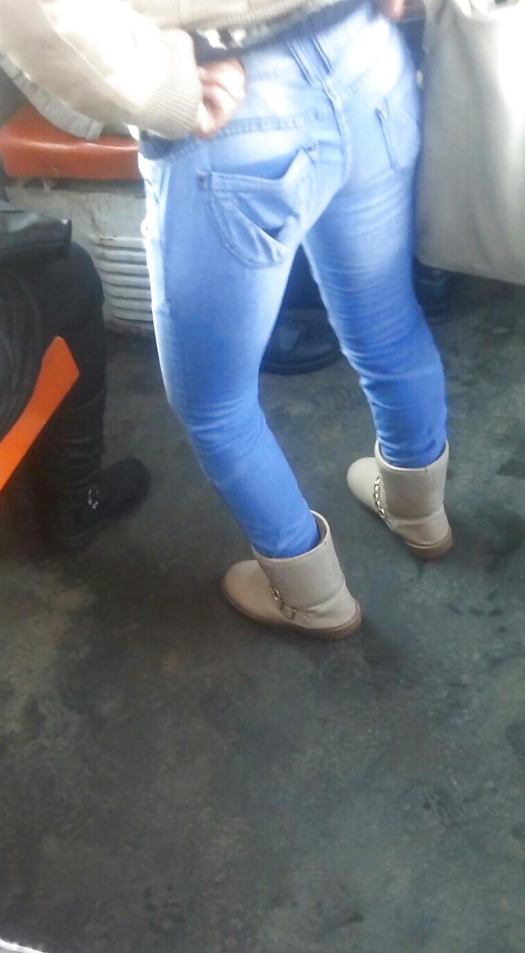14P Spy sexy girl teens ass in tram romanian