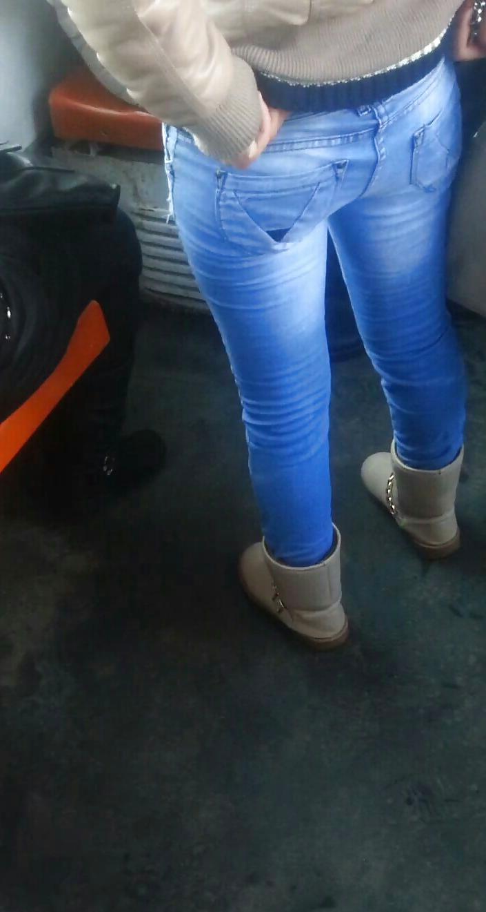 14P Spy sexy girl teens ass in tram romanian