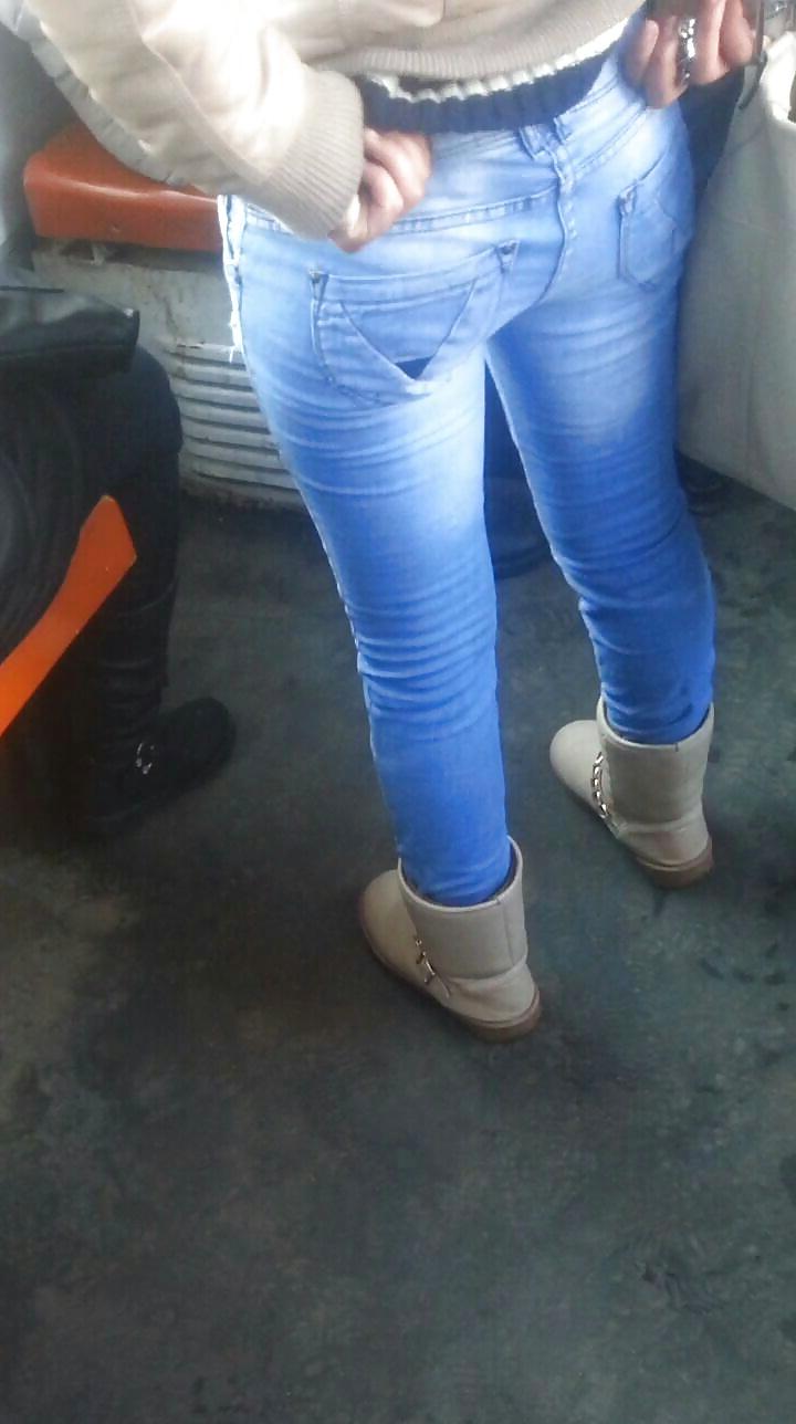14P Spy sexy girl teens ass in tram romanian