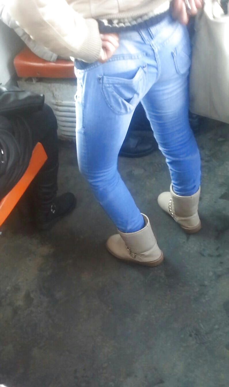 14P Spy sexy girl teens ass in tram romanian