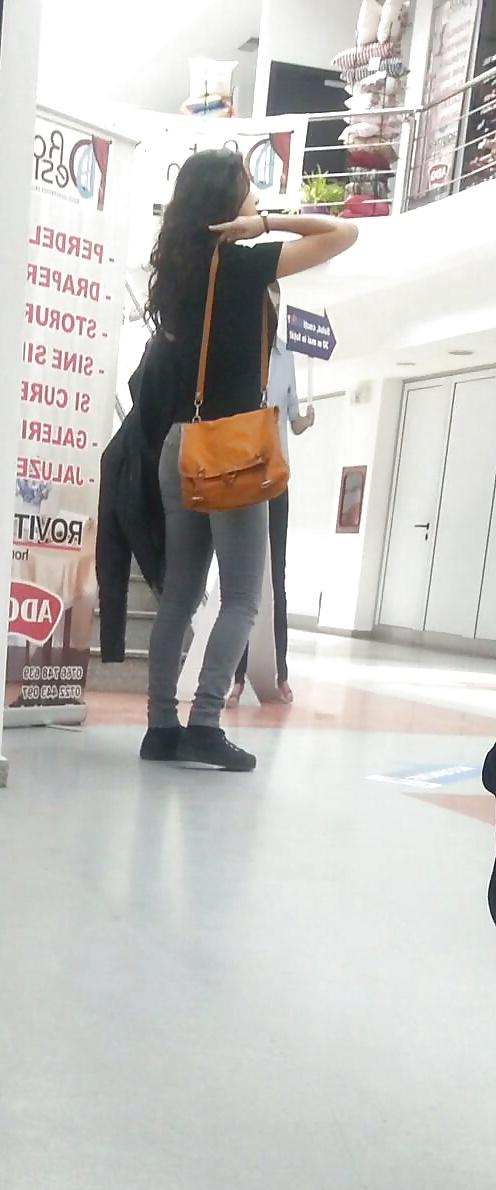 25P Spy sexy ass teens and mature in store, supermarket romanian