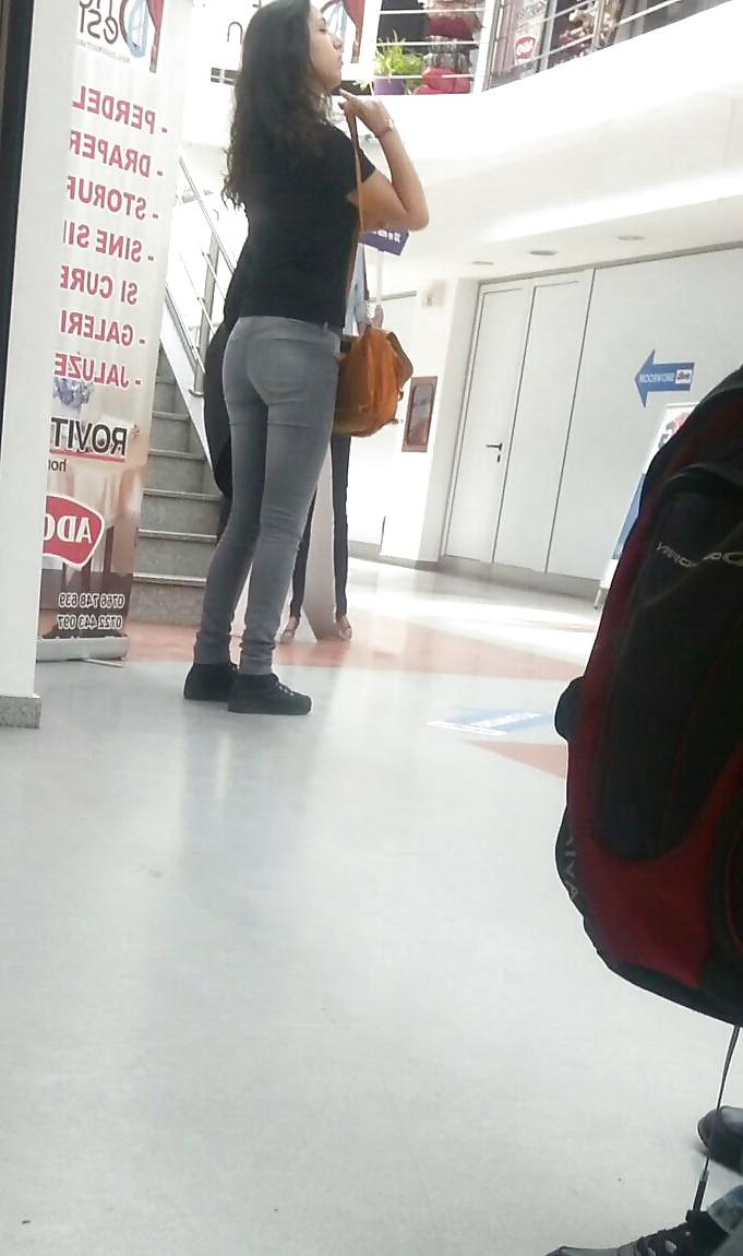 25P Spy sexy ass teens and mature in store, supermarket romanian