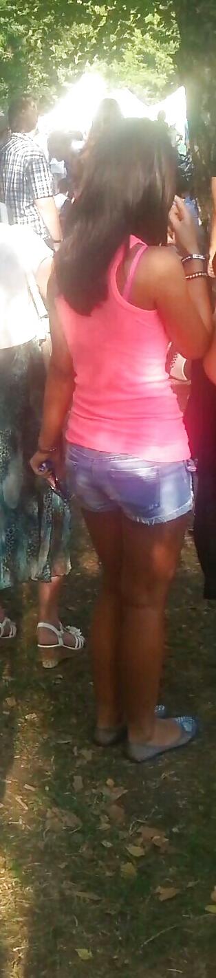 25P Spy sexy teens jeans shorts romanian