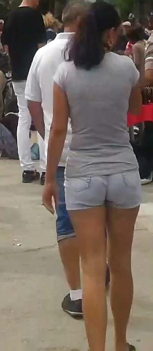 25P Spy sexy teens jeans shorts romanian