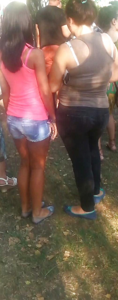 25P Spy sexy teens jeans shorts romanian