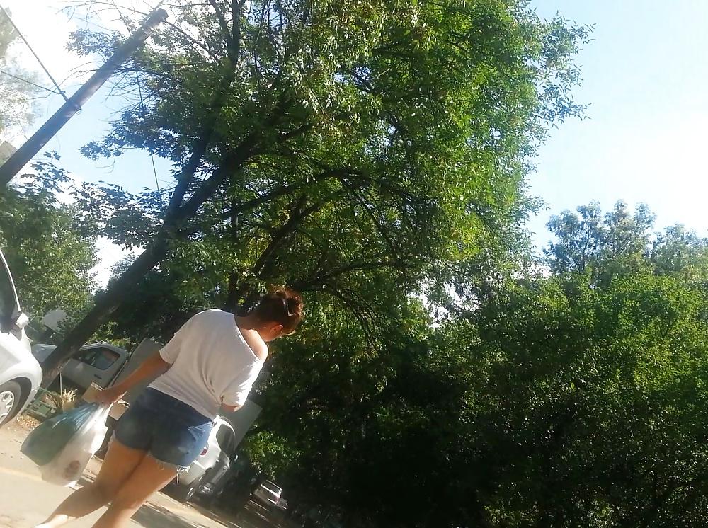 8P Spy sweet girl face and shorts romanian