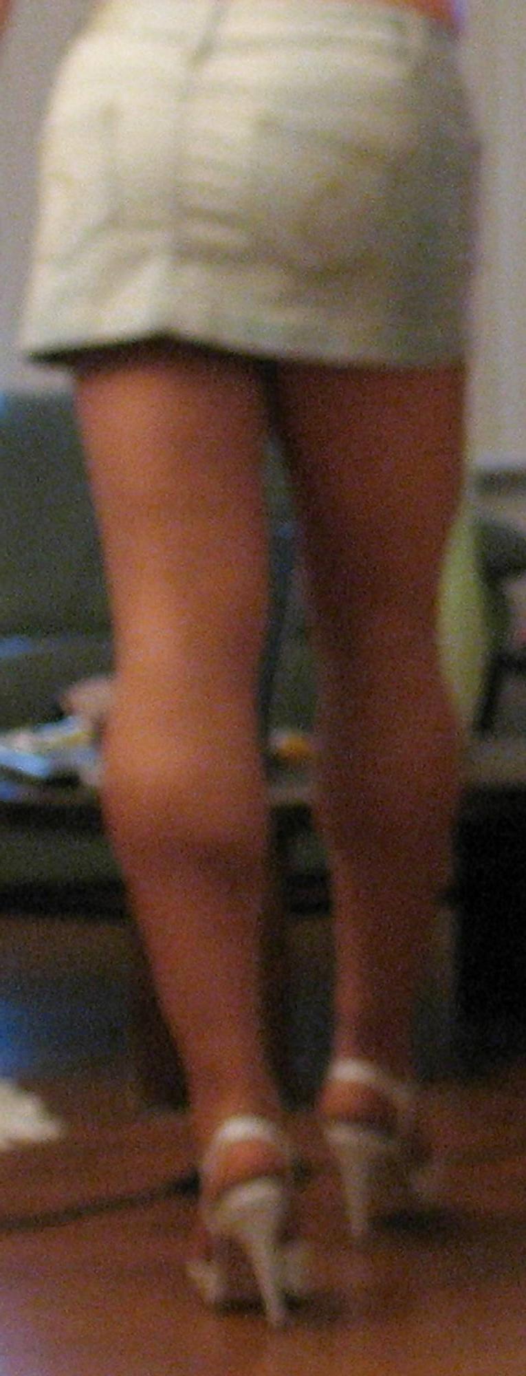 25P Sexy in pantyhose stockings heels lingerie and less