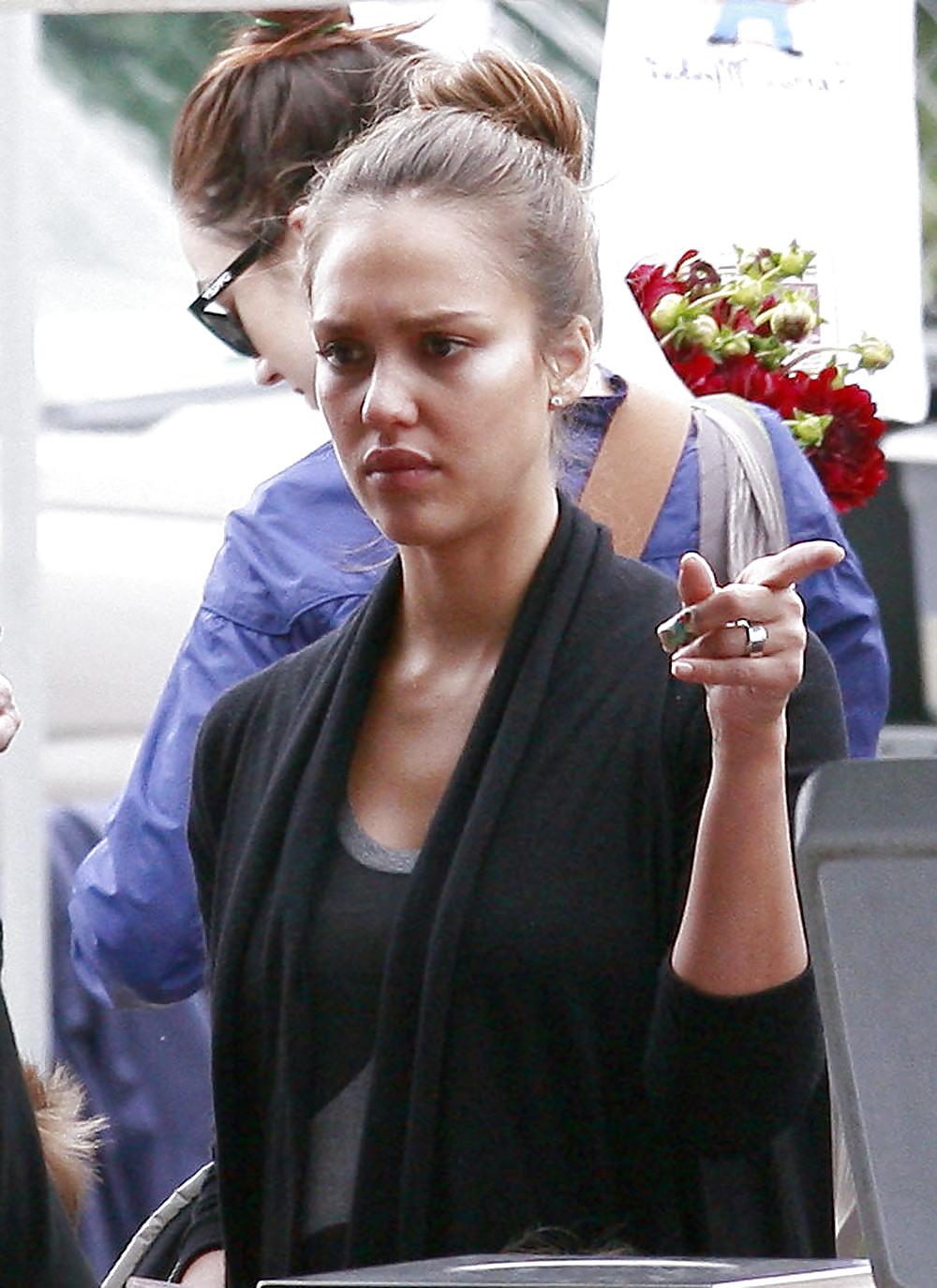 11P Jessica Alba candids out at a park in Los Angeles