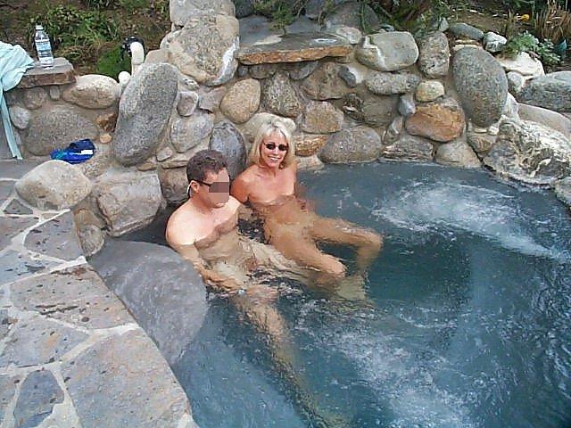 21P Mature Anne has fun in the Pool