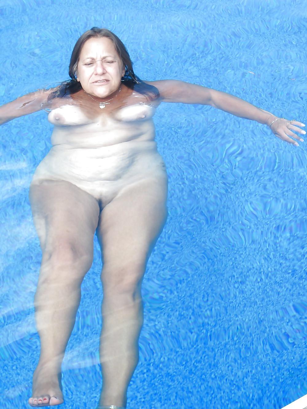 10P My friend lucy enjoying a dip in the pool
