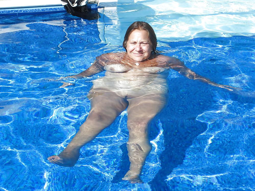 10P My friend lucy enjoying a dip in the pool